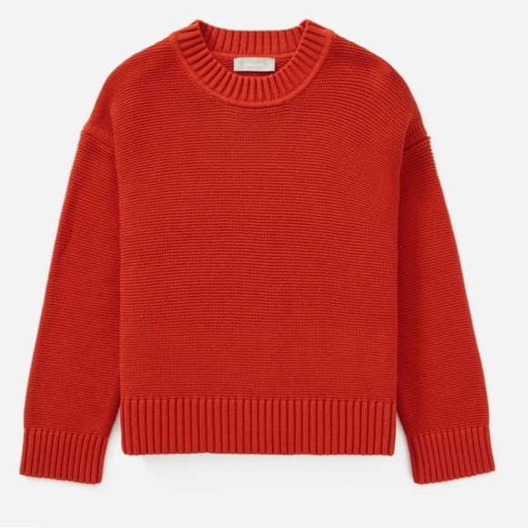 Everlane The Link-Stitch Crewneck Sweater in Rust - Picture 6 of 10